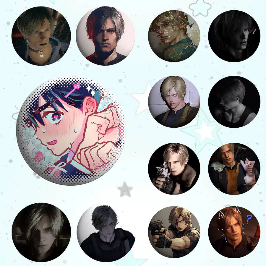 Brosche L-Leon Kennedy Abzeichen, Weißblech, Metall - Bild 2