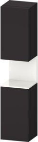 Duravit Hochschrank Qatego in Grau matt mit LED-Beleuchtung und Glastüren, B/T/H: 40 x 36 x 176 cm - Bild 1