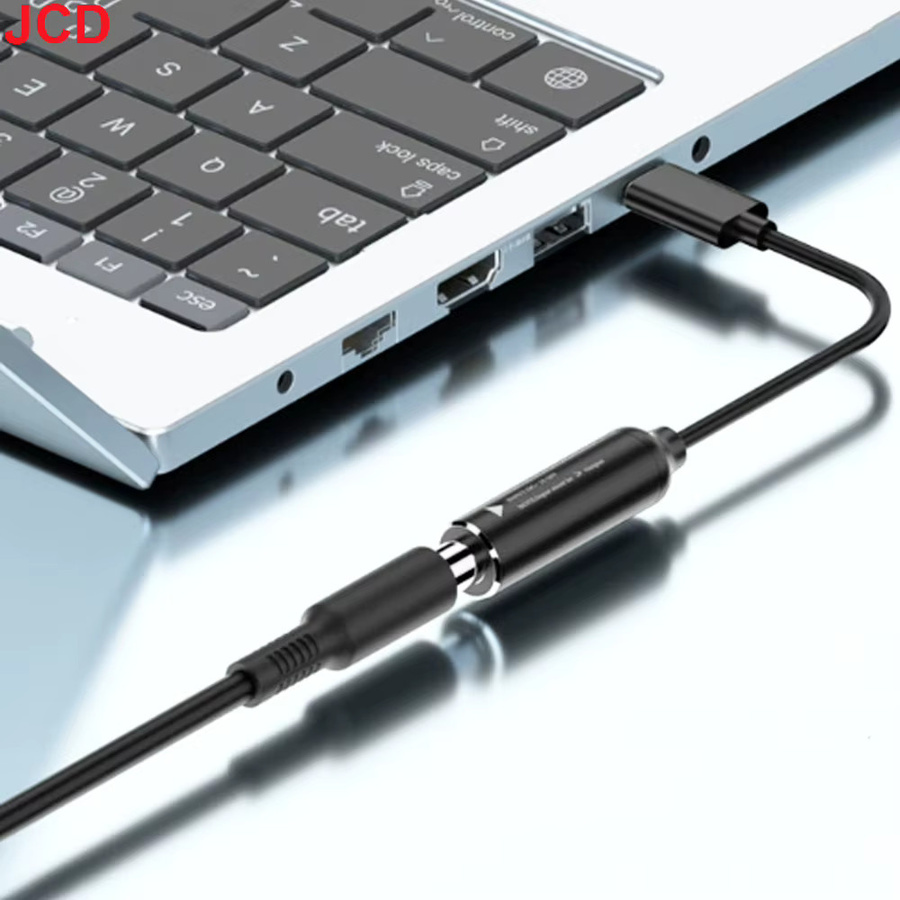 JCD DC zu USB C PD 65W Schnellladekabel Adapter Konverter Typ C auf Power Jack in Schwarz - Bild 3
