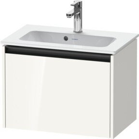 Duravit Waschtischunterschrank Ketho.2 Compact, Farbe: Weiß glänzend, B/T/H: 61 x 39 x 44 cm, wandhängend mit 1 Auszug - Bild 1