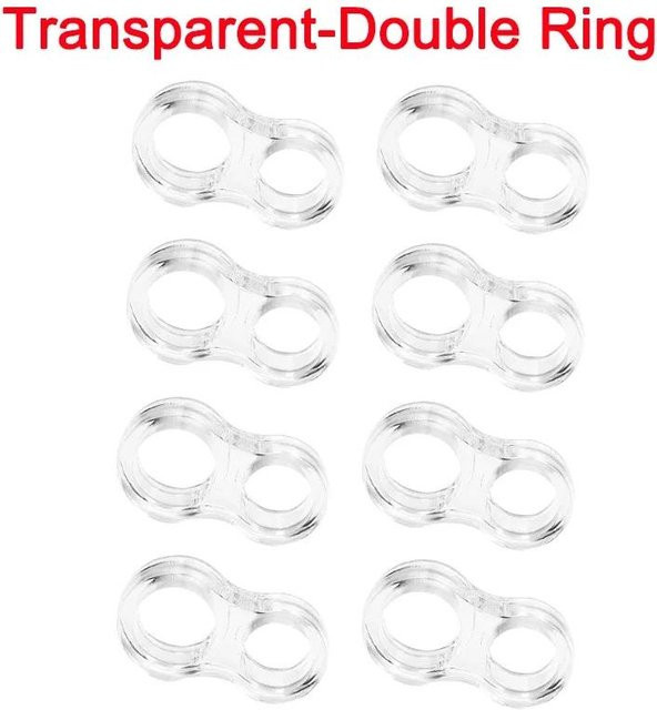 10 Stück transparente Silikon-Türstopper als Antikollisions-Schutzpolster und stoßfeste Ringe für Türgriffe und Wandschränke - Bild 1