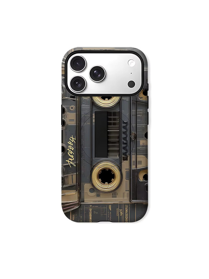 CaseChic Matte Bumper Hülle mit MagSafe für iPhone 17 16 15 14 13 Pro Max Plus Stoßfeste Retro Kassettenhülle aus hartem PC - Bild 5