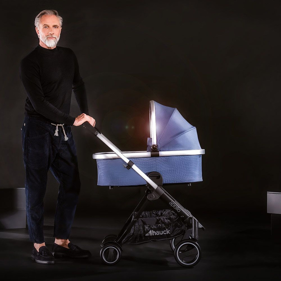 Hauck Babywanne für Apollo Sportwagen in Denim Blue/Black, faltbar - Bild 6