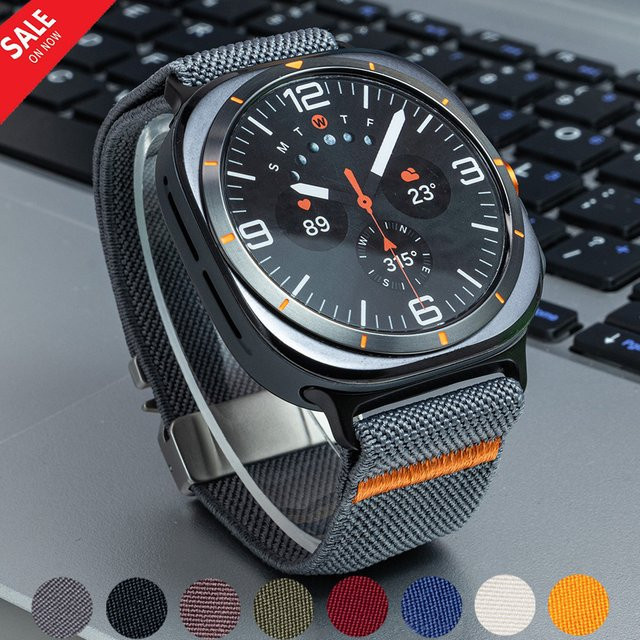 CAOWTAN Uhrenarmband Nylon, Schwarz, Unisex - Bild 1