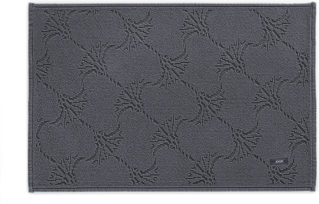 Badematte JOOP! NEW CORNFLOWER in Anthrazit und Grau aus Baumwolle mit floralem Design, B/T: 90 x 60 cm - Bild 1
