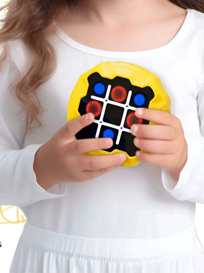 Elektrisches Tic-Tac-Toe-Spielzeug, Mausfänger, Gelb - Bild 5