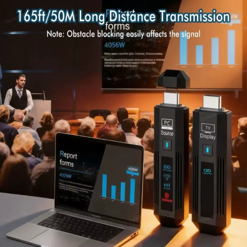 VIKEFON HDMI Drahtloser Video-Audio-Extender Adapter in Schwarz mit 5,8G und Full HD 1080P für TV-Box, Monitor, Projektor und PC - Bild 3