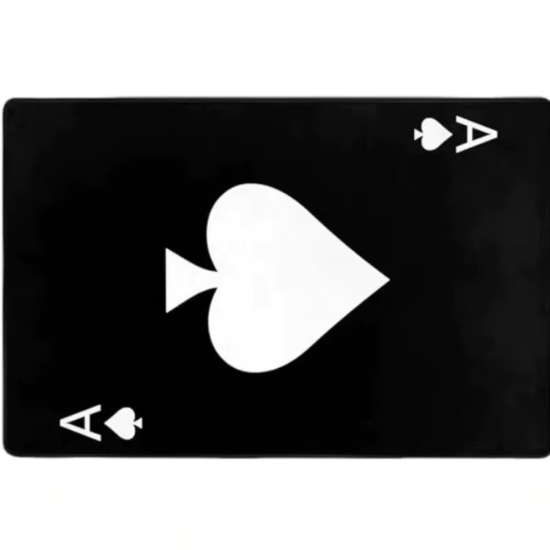 VIKAMA Poker-Teppich in Schwarz, rutschfeste Casino-Spielmatte im modernen Design für Wohnzimmer und Schlafzimmer - Bild 3
