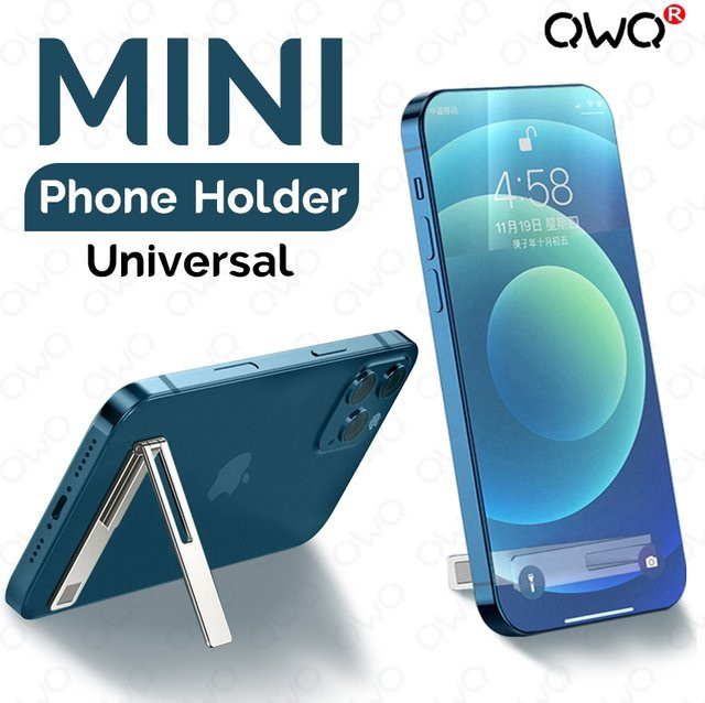 Universeller verstellbarer Handyhalter in Schwarz für iPhone, Samsung und Xiaomi als Desktop-Ständer - Bild 1