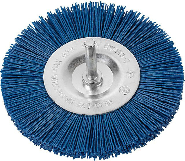LUX-TOOLS Nylon-Scheibenbürste für Winkelschleifer in Blau mit Durchmesser: 100 mm und Körnung: K180 - Bild 1