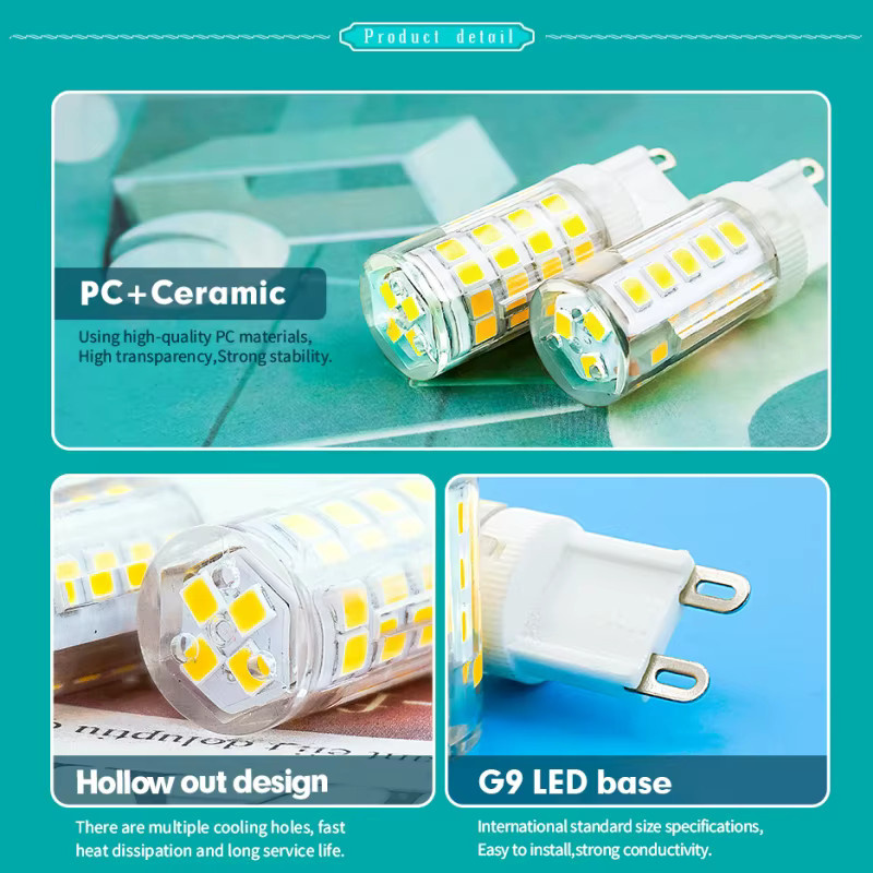Antenso LED G9 Mini Lampe als Ersatz für Halogen Leuchtmittel für Kronleuchter und Scheinwerfer AC 220V - Bild 3
