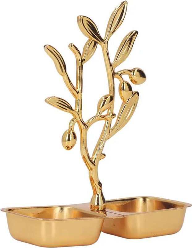 GoolRC Serviertablett aus Edelstahl in Gold im skandinavischen Stil als rechteckige Snackschale für Feiern und Hochzeiten - Bild 1