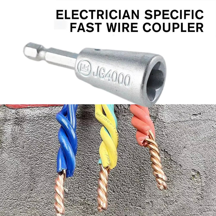 Drahtverdrillungswerkzeug für Elektriker mit Sechskantgriff und 1/4-6mm Aufnahme, Silber - Bild 3