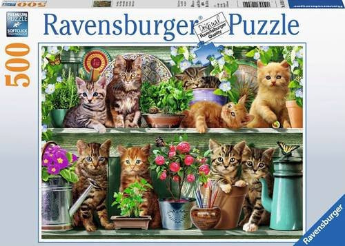 Ravensburger Puzzle Katzen im Regal mit 500 Teilen - Bild 1