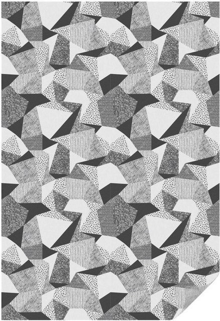 Tulup Buntglasfolie mit geometrischen Figuren in Schwarzweiß und Bunt, Sichtschutzfolie für Fenster, Breite: 100 cm, Höhe: 146 cm - Bild 1
