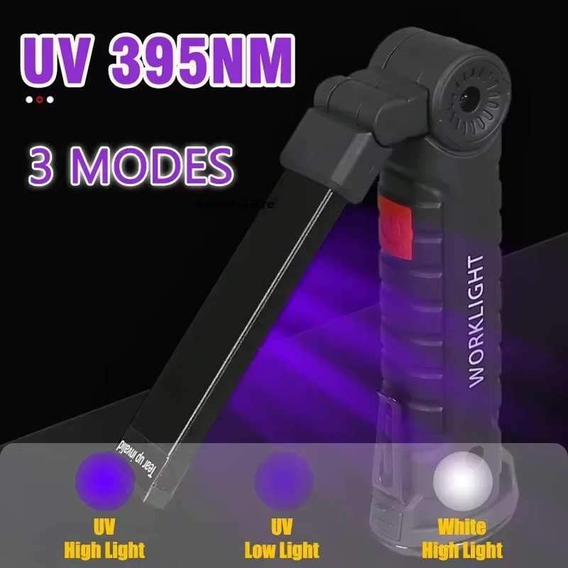 KDULIT Mini UV LED Schwarzlicht Taschenlampe wiederaufladbar in Schwarz zur Fleckenerkennung und Skorpion-Suche - Bild 2