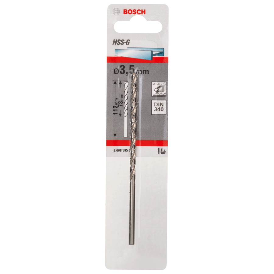 Bosch HSS-Metallbohrer DIN 340 aus Edelstahl in Silber, Durchmesser: 35 mm, Länge: 112 mm, Breite: 35 mm, Tiefe: 73 mm - Bild 2