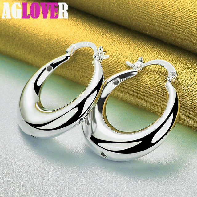 AGLOVER Creolen 925 Silber, gelb, Damen - Bild 1
