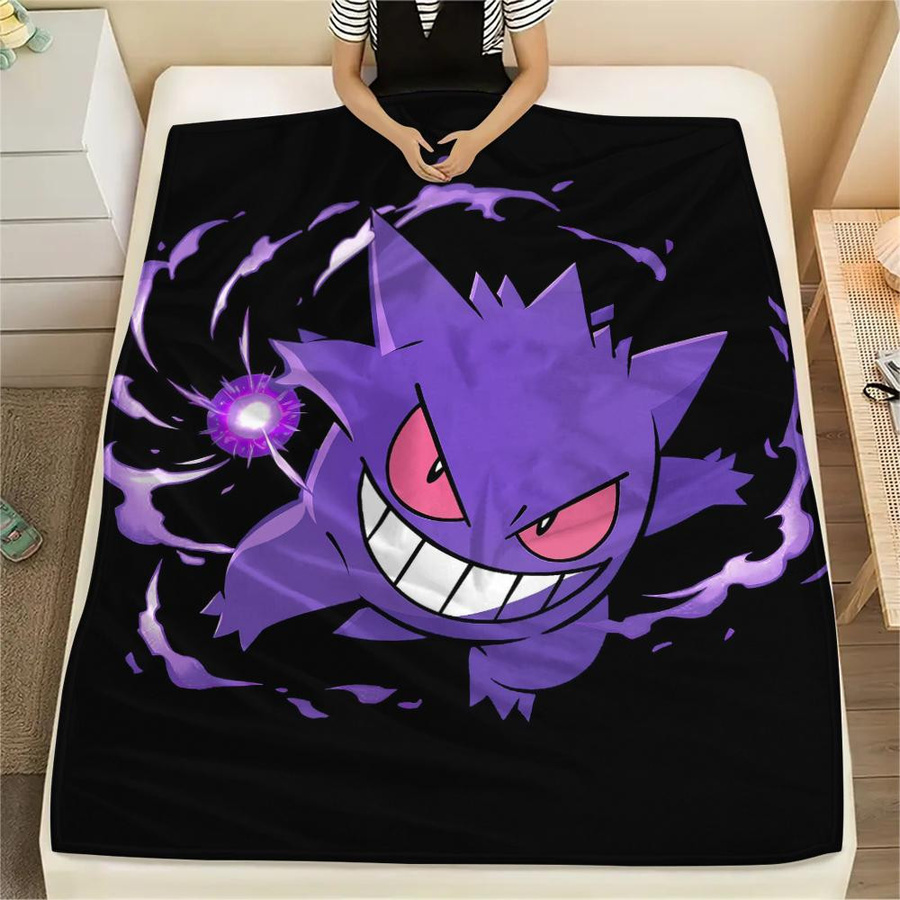 HAPPYDAYSET Flanelldecke mit Gengar Muster in Lila, B/H: 80 x 120 cm - Bild 6