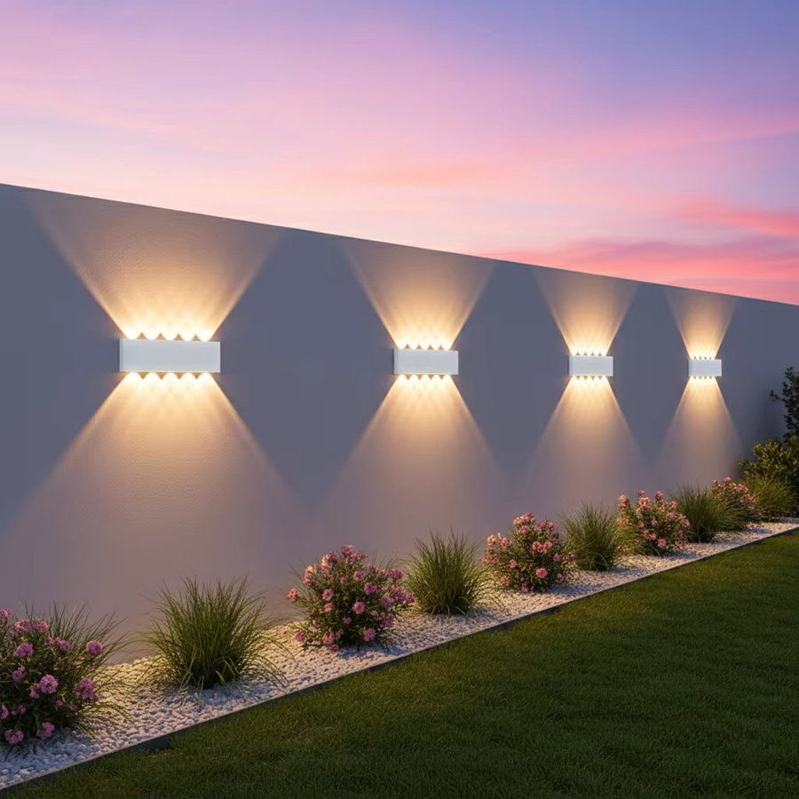 OSABO LED Aluminium-Wandleuchte IP65 Up-Down Außenbeleuchtung in Warmweiß für Garten, Treppen und Wohnbereiche - Bild 2