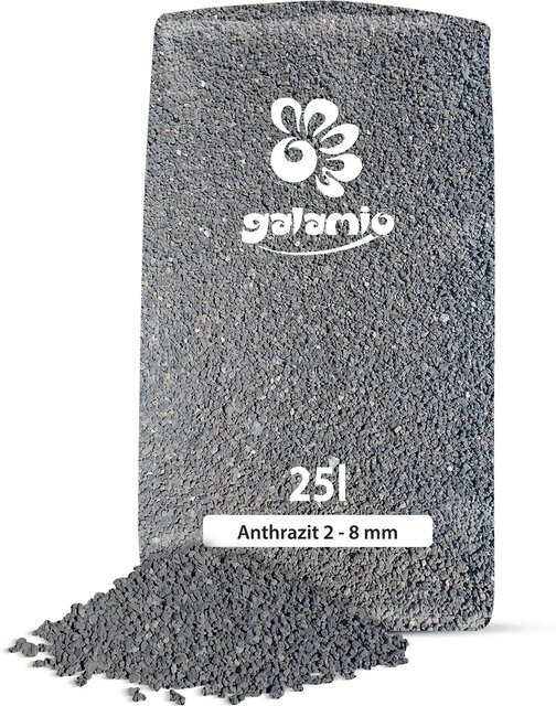Galamio Lavamulch Dekosteine aus Lava in Anthrazit, Körnung 2 - 8 mm, 25 kg - Bild 1