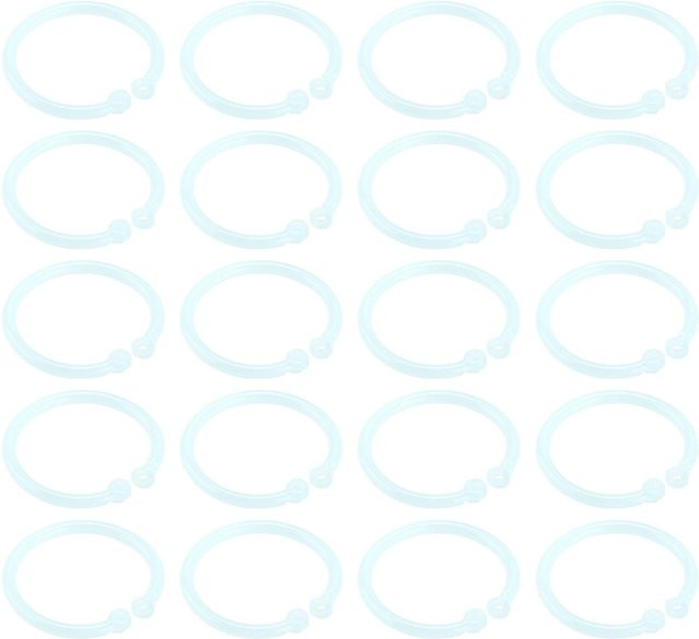 GoolRC 20 Stück Flexible Kunststoffringe Transparent für Loseblattbücher und Bürobedarf - Bild 1