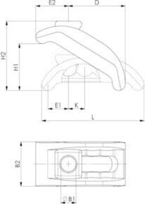 AMF Spanneisen 6314V abgeschrägt mit Stützschraube für Nut 14 mm, Höhe: 10 - 38 mm - Bild 1