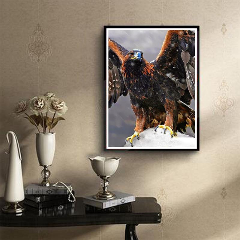 FIYO Diamond Painting Set Adler im Sonnenuntergang als 5D DIY Diamantmalerei in Multicolor, B x H: 20 x 30 cm - Bild 3