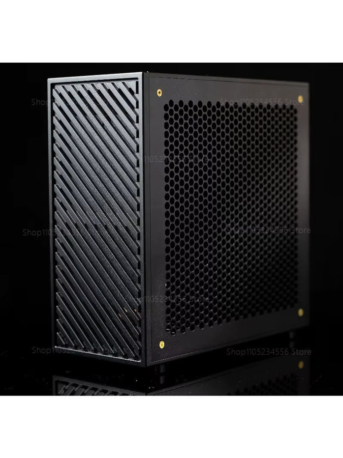 LP P6 ITX Mini PC Gehäuse aus Aluminium in Schwarz mit Unterstützung für CNC 4060 GPU und 1U Netzteil - Bild 3