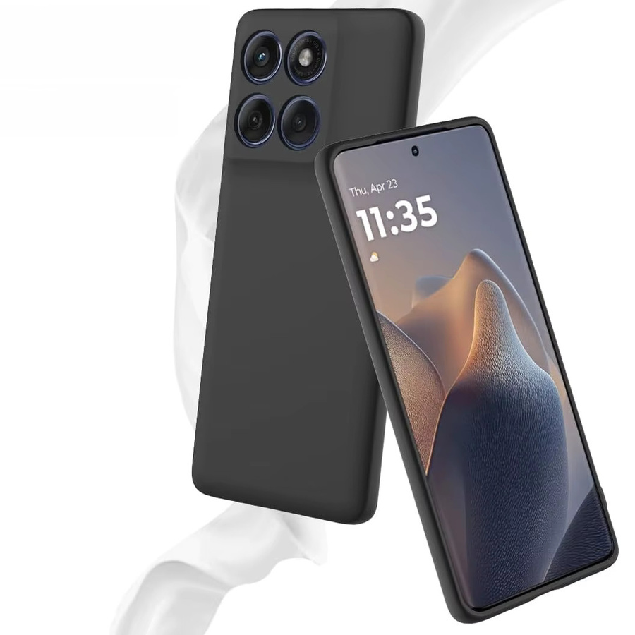 Stoßfeste Schutzhülle aus Flüssigsilikon für Motorola Moto G86 G56 G85 G35 G84 G54 G34 G24 G14 G04 in Schwarz oder Lila - Bild 1