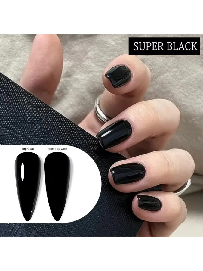 Charm For You Gel-Nagellack, Schwarz, Glänzend, 15 ml - Bild 7