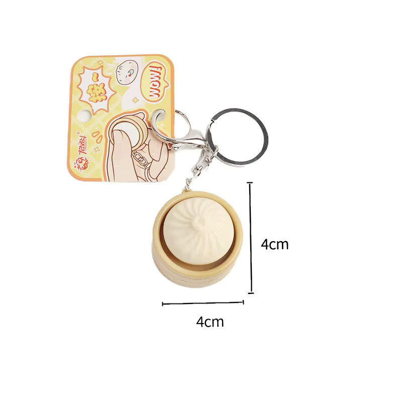 hairun Dampfbrötchen-Klick-Fidget-Schlüsselanhänger, mit Knistergeräusch, Pop-Taste, Stressabbau-Spielzeug - Bild 3