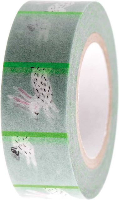 Rico Design Washi Tape Paper Poetry Bunny Hop in Mint, Breite: 1,5 cm, Länge: 10 m - Bild 1