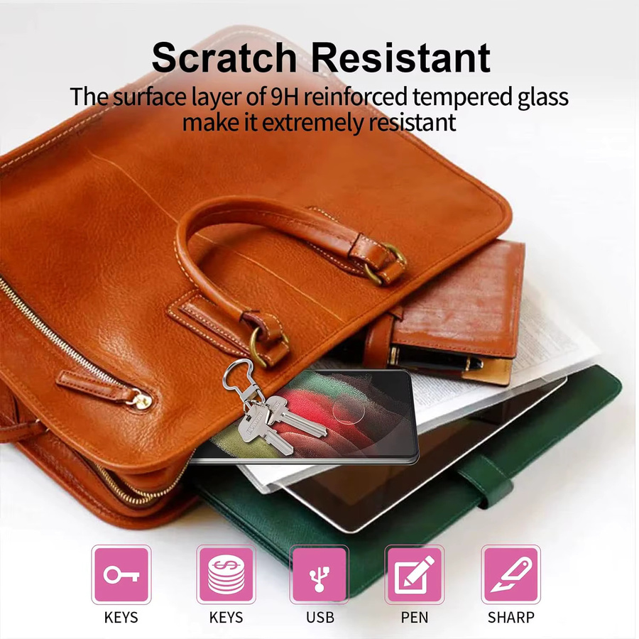 Samsung Galaxy S21 Ultra Displayschutzfolie aus gehärtetem Glas, transparent, 1/4 Stück - Bild 3