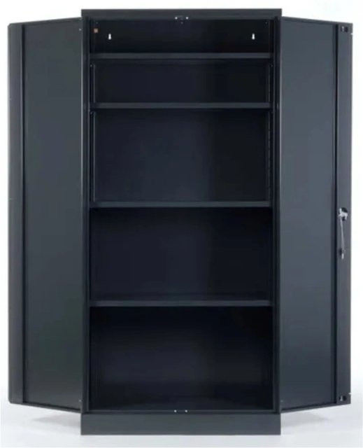 PROREGAL Stahlschrank Bee mit 5 verstellbaren Fachböden und Türen in Anthrazit, H x B x T: 195 x 92 x 50 cm - Bild 1