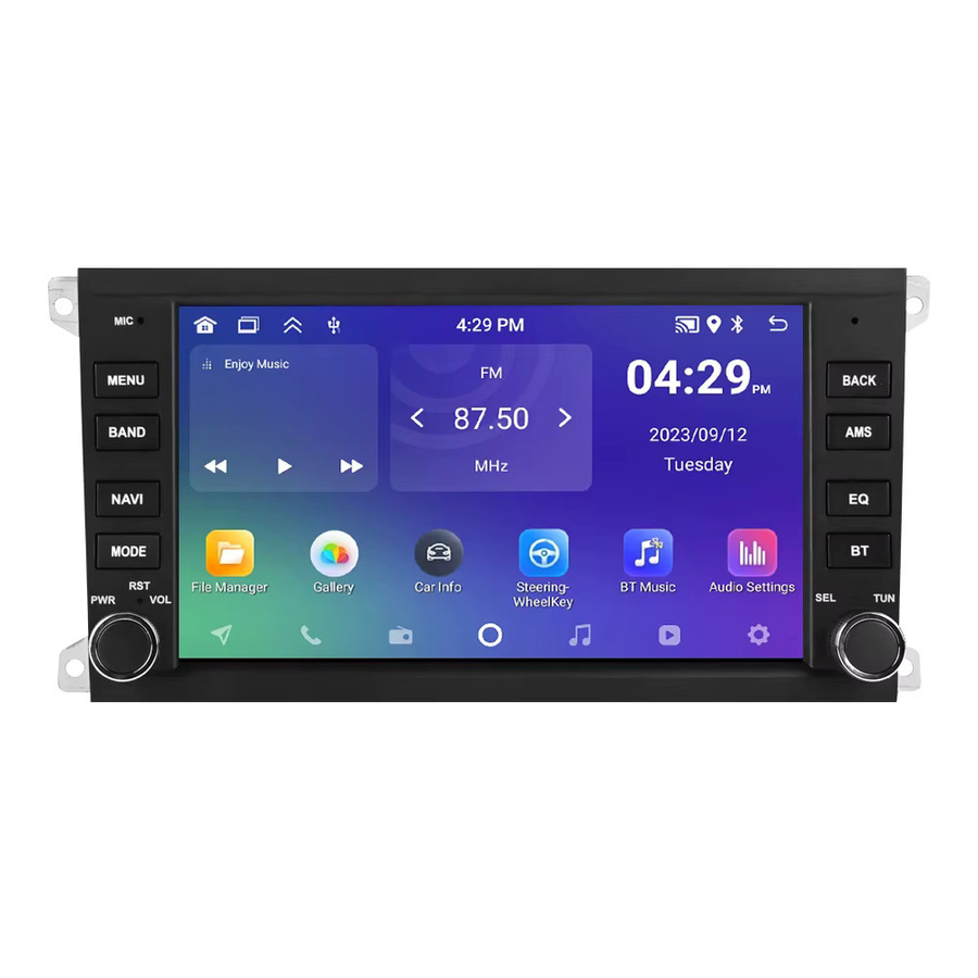 MEKEDE NAVIFLY Intelligentes Autoradio-System für Porsche Cayenne 955 957 9PA 2002 - 2010 mit Carplay Multimedia-Player in Schwarz - Bild 5