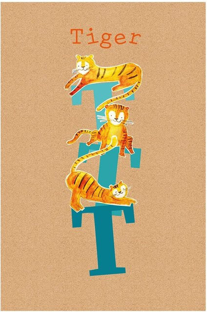 Komar Wandbild ABC Animal T, Fotoposter für Kinder, Multicolour, Breite: 30 cm, Höhe: 40 cm - Bild 1