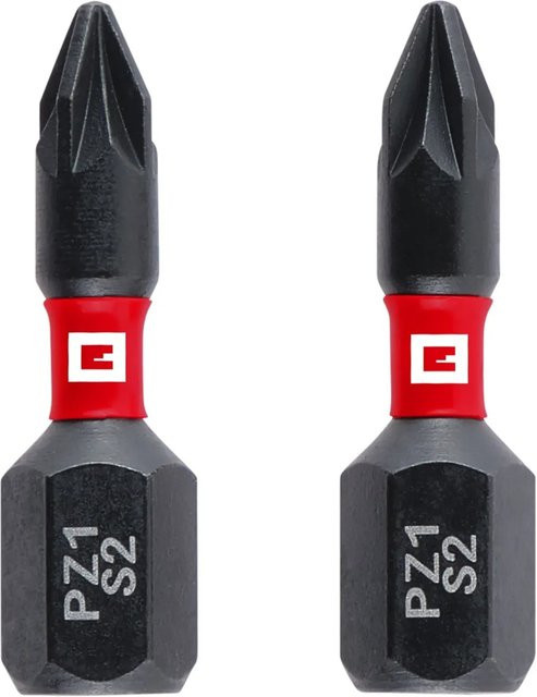 Einhell Impact Bit-Set 2-teilig PZ1, 25 mm, rot/schwarz - Bild 1