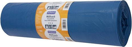 RENOVO Müllsäcke Blau, 120 L, B: 70 cm, L: 110 cm - Bild 1