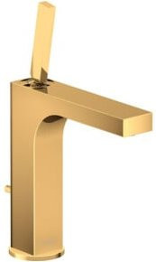 Hansgrohe Axor Citterio Waschtisch-Einhebelmischer in Gold mit Pin-Griff und Pop-up-Abfluss - Bild 1