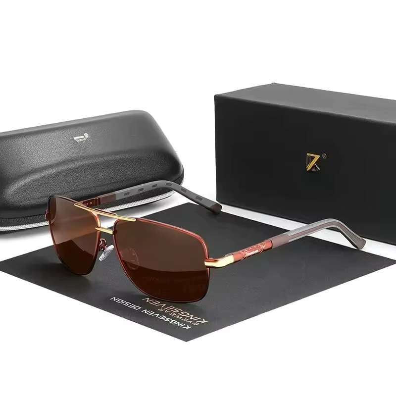 Kingseven Sonnenbrille Aviator, Aluminium, polarisiert, Unisex - Bild 4