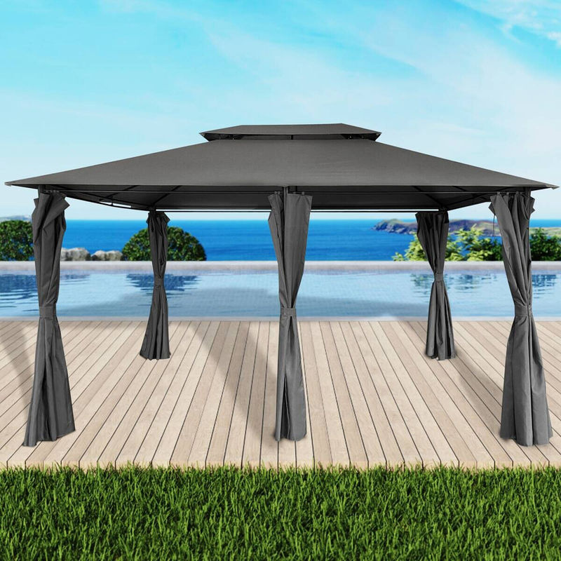 POCOline Pavillon aus Stahl in Schwarz B/H/L: 400 x 270 x 300 cm - Bild 2