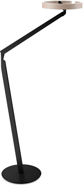 Occhio Gioia LED-Leseleuchte Bodenlampe in Schwarz matt und Gold matt mit höhenverstellbarem Kopf und CCT-Lichtsteuerung - Bild 1