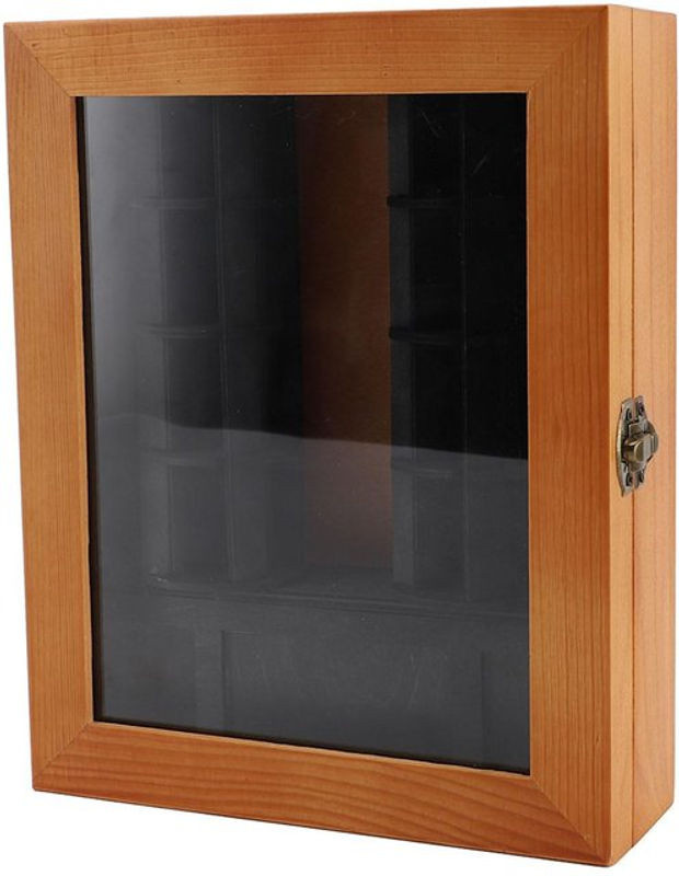 KONNWEI Miniatur Bücherregal Ornament aus Holz und Kunststoff in Braun - Bild 1