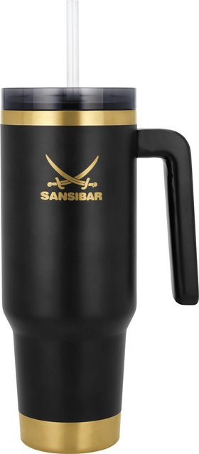 SANSIBAR Edelstahl-Isolierbecher in Schwarz - Bild 1