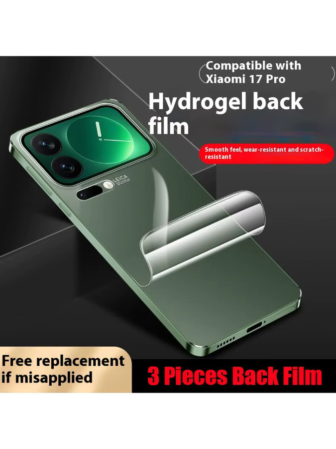 3er-Set Hydrogel Displayfolie mit Rückseite für Xiaomi 17 Pro Max und Xiaomi 17 Pro, weiche Vollabdeckung, transparent - Bild 7
