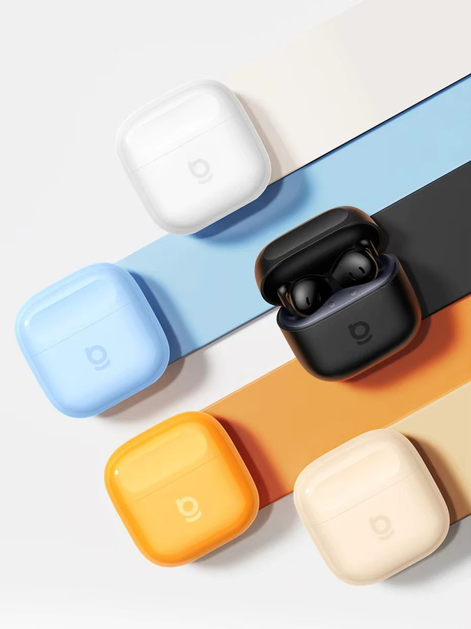 Baseus Bass BS2 Lite True Wireless Earbuds Bluetooth 6.0 Semi-In-Ear-Kopfhörer mit 2-Mikrofon AI ENC und 40H Spielzeit in Orange/Multicolour - Bild 1