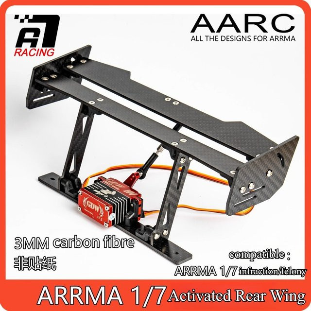 ARRMA 1/7 Infraction/Felony Kohlefaser-Spoiler-Kit, verstellbarer Flügel - Bild 1