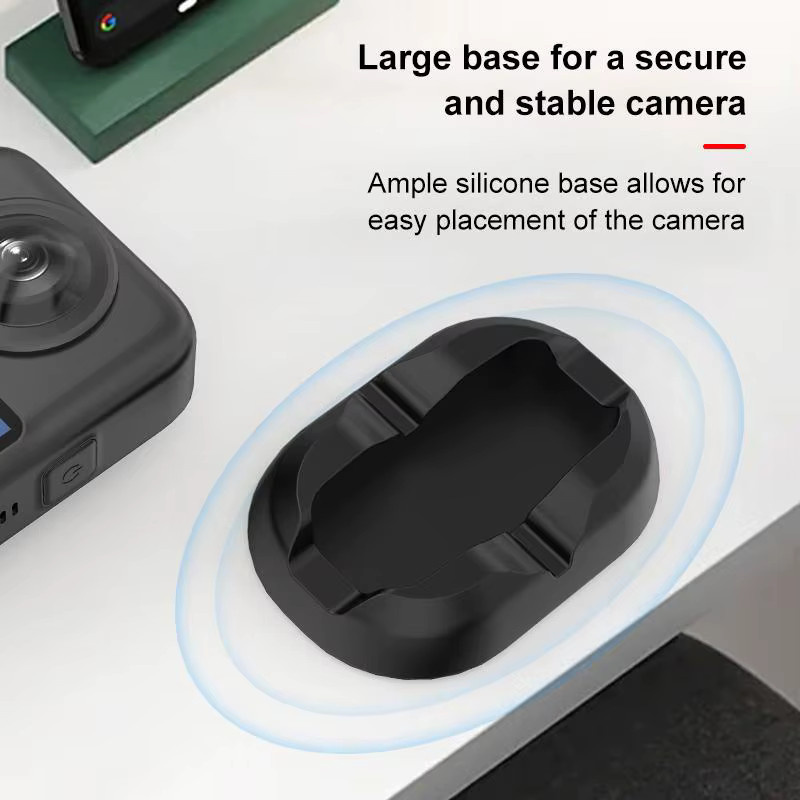 PULUZ Desktop-Silikon-Basisständer für DJI Osmo 360 in Schwarz - Bild 4
