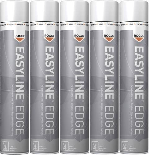 Rocol Easyline EDGE Linienmarkierungsfarbe Weiß, 5er Pack - Bild 1